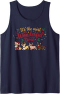 Funny Chihuahua Christmas Dog Lovers Holiday Sleeveless Tank Top - Navy Blue