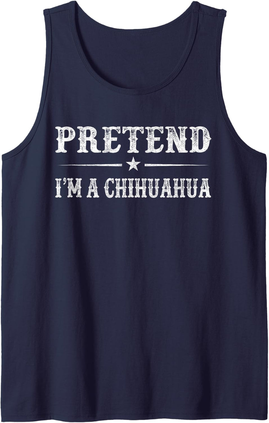Pretend I'm A Chihuahua Halloween Family Matching Costume Sleeveless Tank Top - Navy Blue