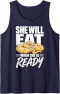 Banana Ball Python She Will Eat When She is Ready Snake Sleeveless Tank Top - Navy Blue