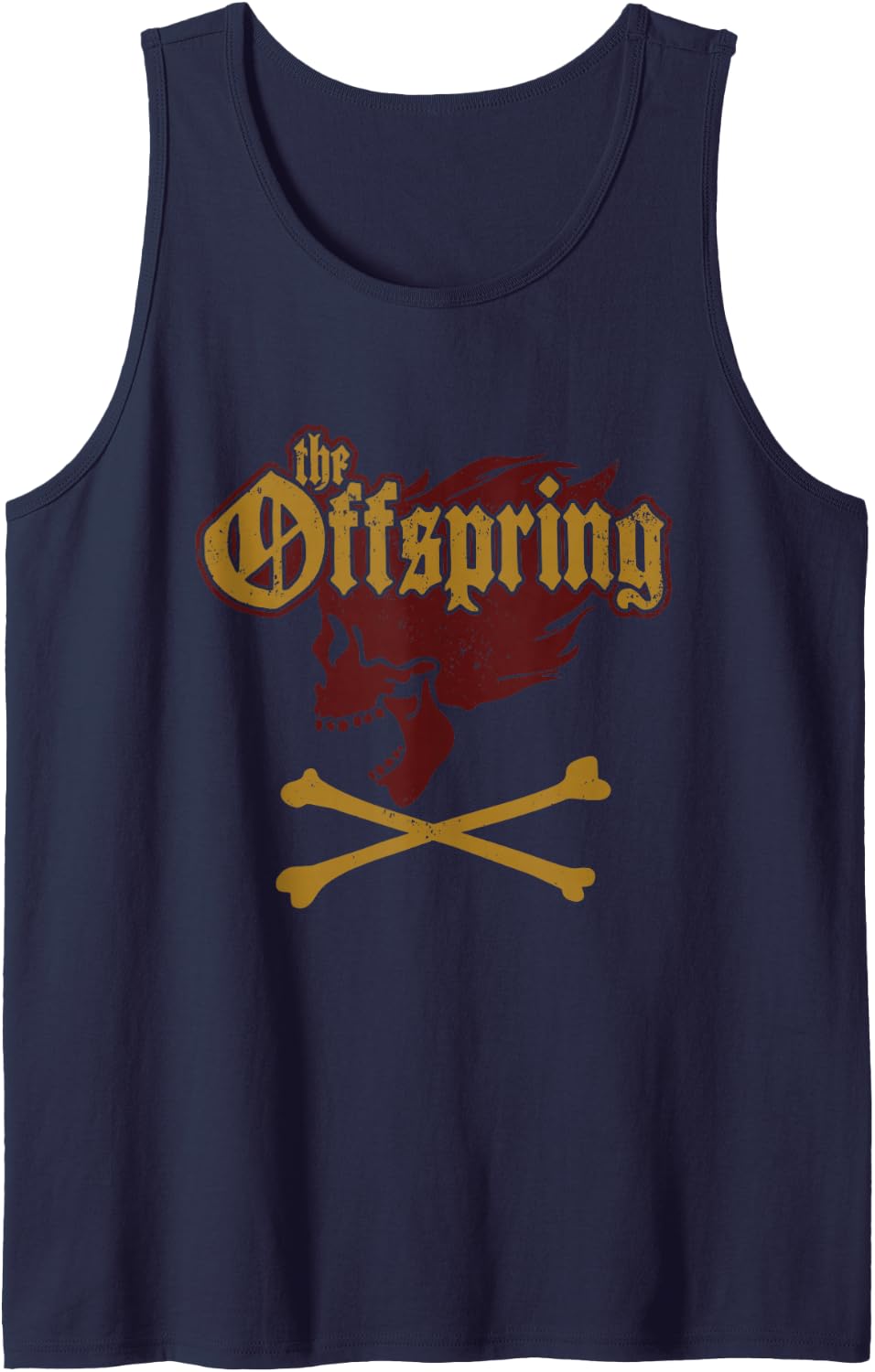The Offspring Official Screaming Skull Tank Top - Navy Blue