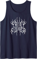 Metal Therapy Music Tee Heavy Dark Band Men Women Outfit Tank Top - Navy Blue