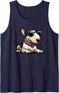 Bull Terrier Miniature Bull Terrier Sleeveless Tank Top - Navy Blue