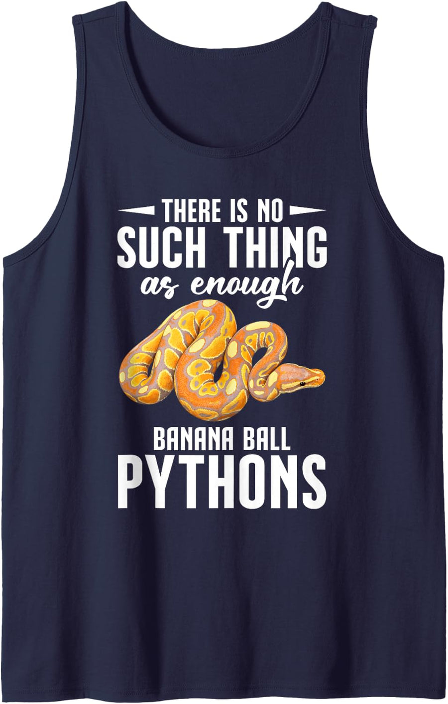 Ball Python Food Enclose Enough Banana Ball Python Sleeveless Tank Top - Navy Blue