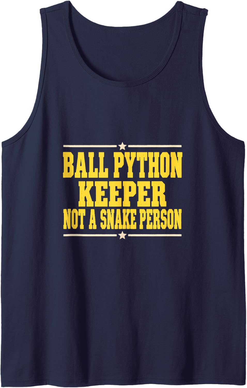 Ball Python Keeper Not a Snake Person Sleeveless Tank Top - Navy Blue