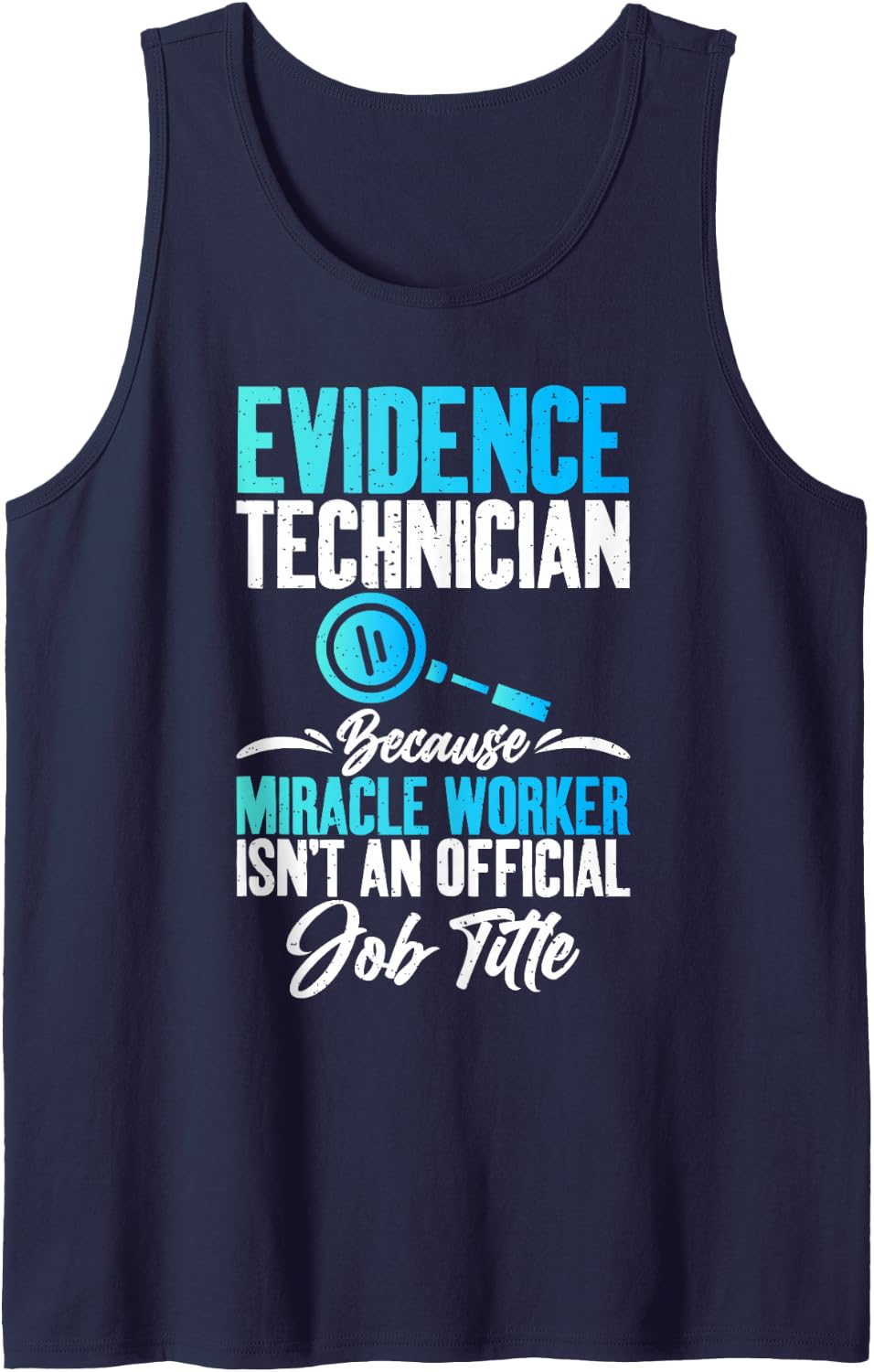 Detective Evidence Technician Sleeveless Tank Top - Navy Blue