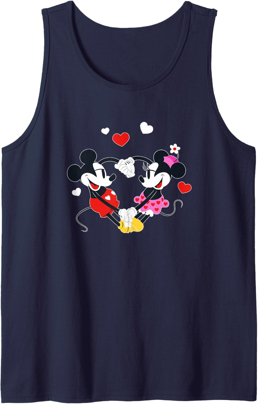 Disney Mickey and Minnie Hearts Valentine’s Day Tank Top - Navy Blue