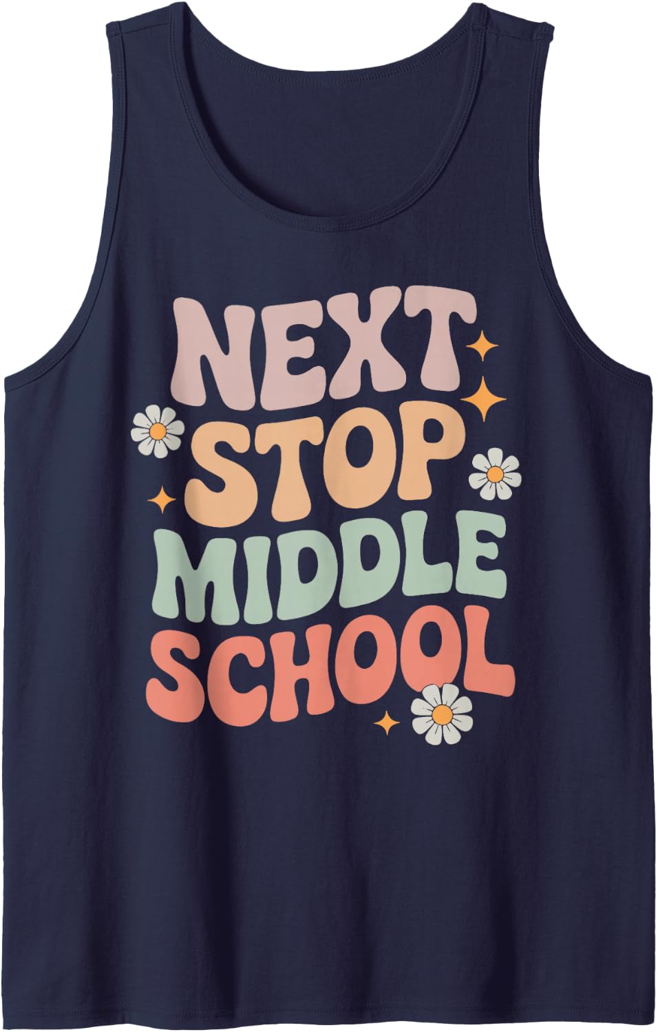 Future Middle School Quotes for Students Teachers Sleeveless Tank Top - Navy Blue
