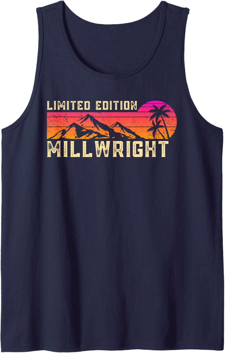 Millwright Job Birthday Worker Professional Sleeveless Tank Top - Navy Blue