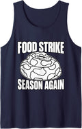 Ball Python Food Strike Season Again Reptile Keeper Funny Sleeveless Tank Top - Navy Blue