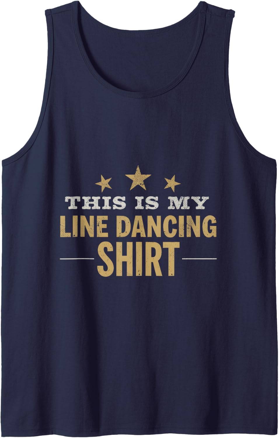 Funny Line Dance This is My Dancing Outfit Tank Top - Navy Blue