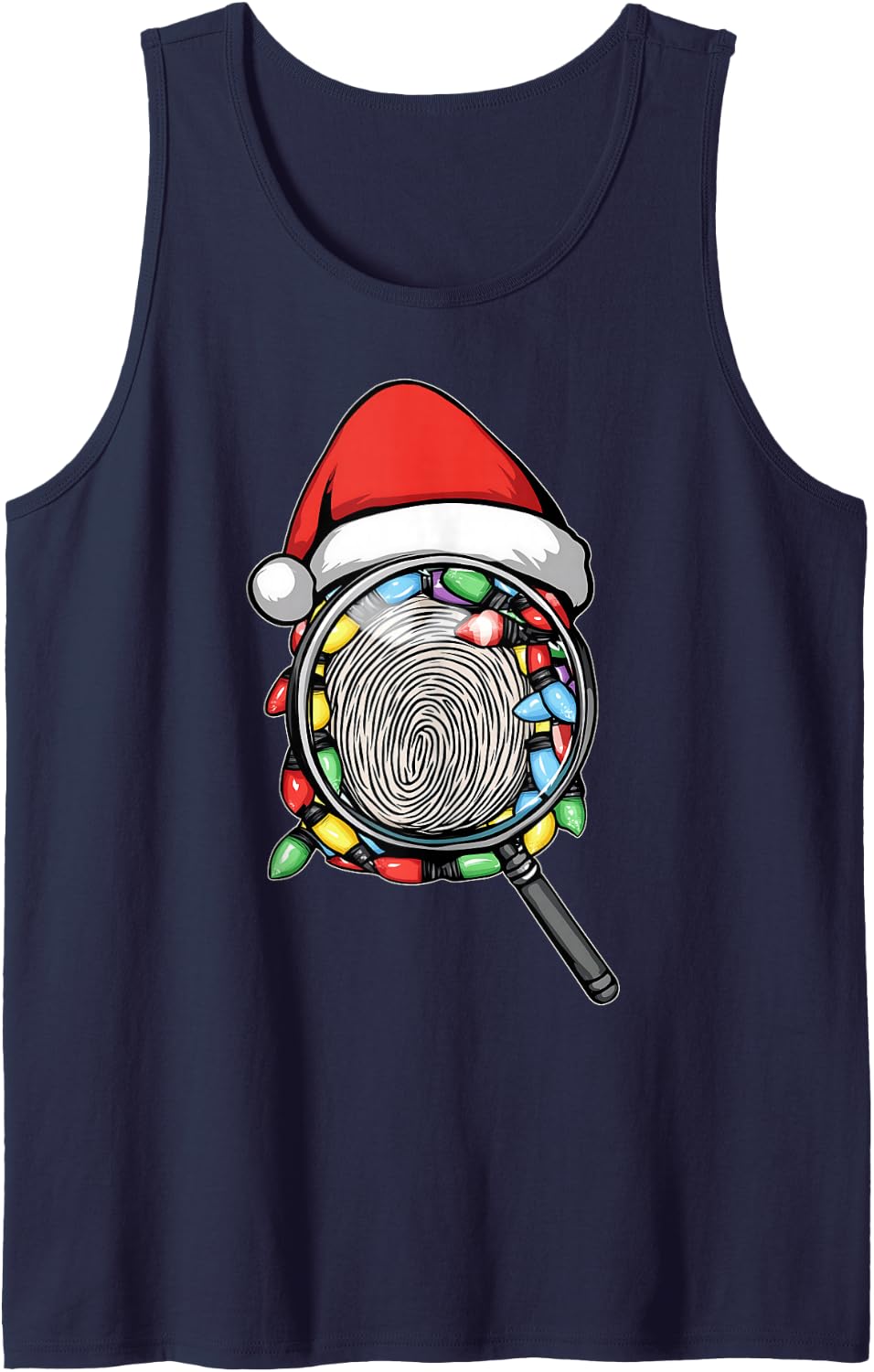 Forensic Scientist Forensics Evidence Technician Christmas Sleeveless Tank Top - Navy Blue
