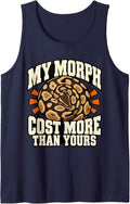 Ball Python My Morph Cost More Than Yours Snake Lover Funny Sleeveless Tank Top - Navy Blue