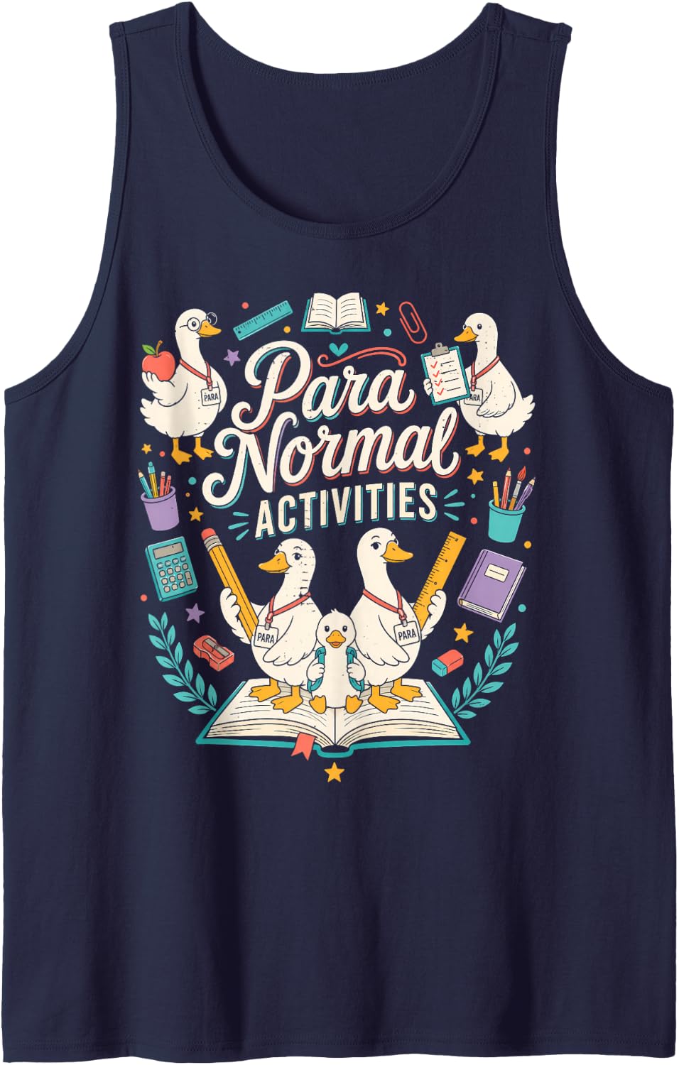 para Normal Activities Funny Paraprofessional Duck Tank Top - Navy Blue