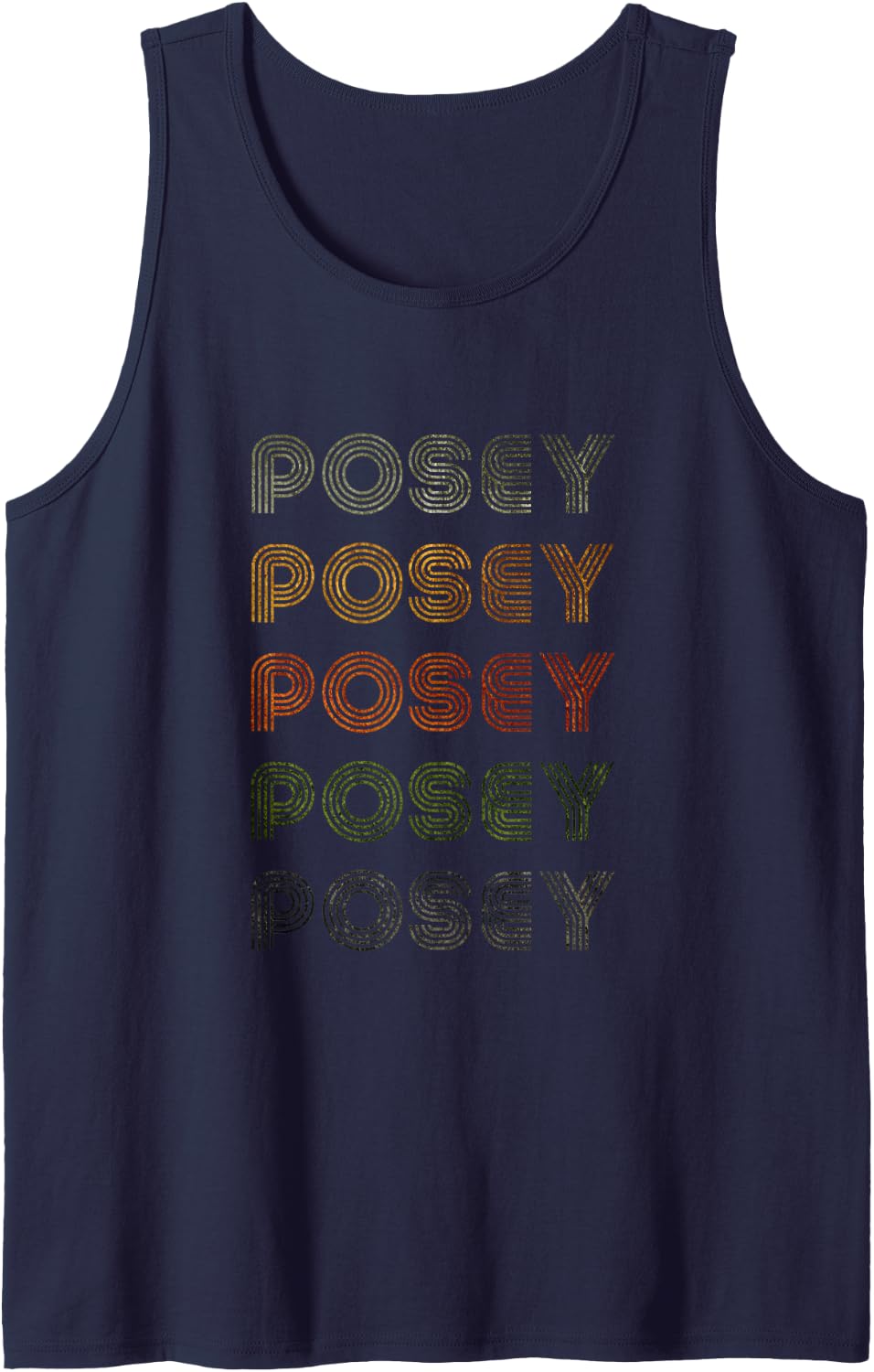 Love Heart Posey Tee Grunge Vintage Style Black Posey Sleeveless Tank Top - Navy Blue