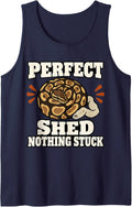 Ball Python Perfect Shed Nothing Stuck Reptile Fan Funny Sleeveless Tank Top - Navy Blue