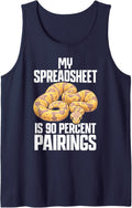 Banana Ball Python My Spreadsheet is 90 Percent Pairings Sleeveless Tank Top - Navy Blue