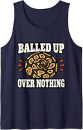 Ball Python Balled Up Over Nothing Reptile Fan Funny Sleeveless Tank Top - Navy Blue