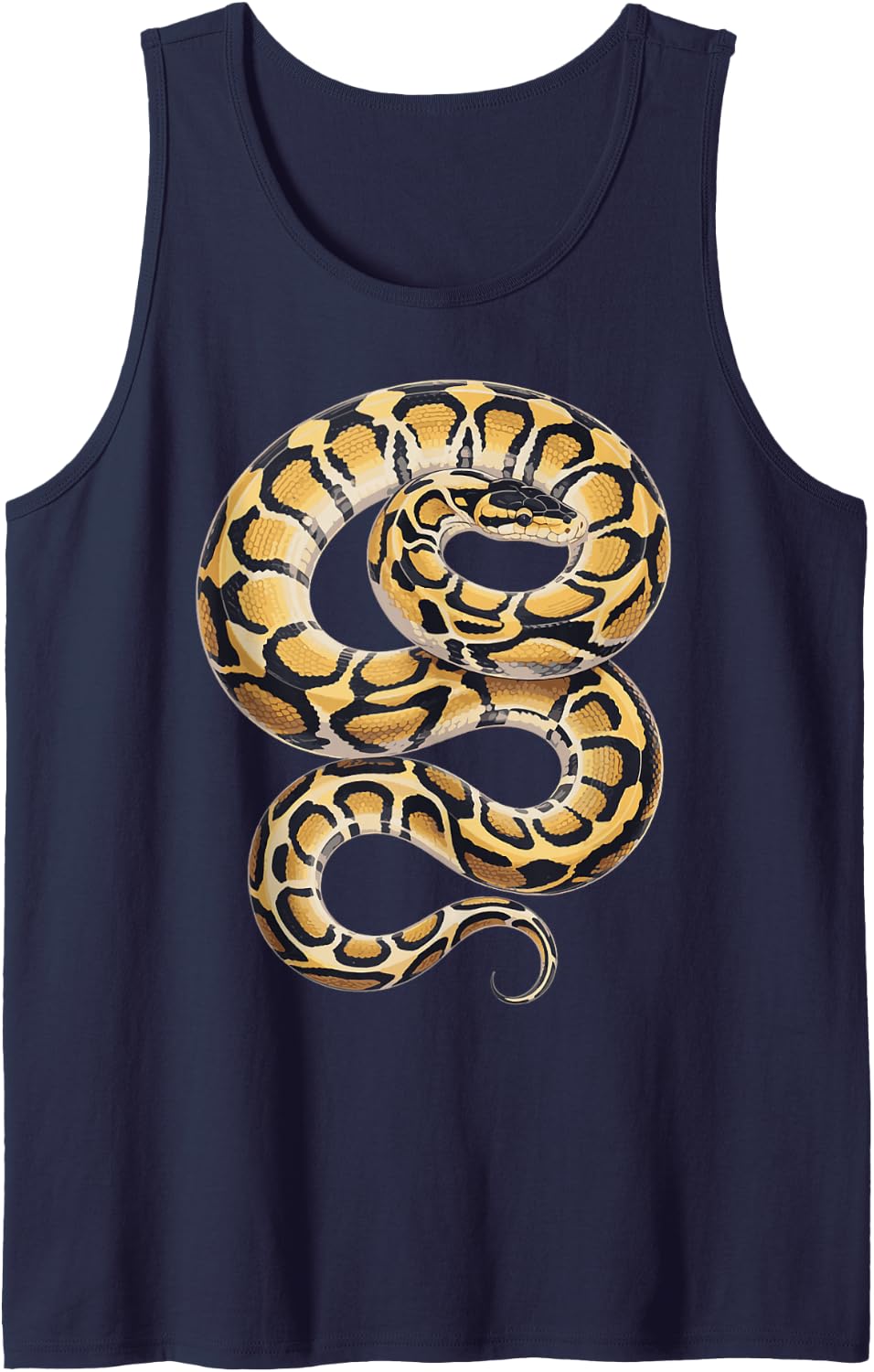 Exotic Snake Herpetology Reptile Serpent Ball Python Sleeveless Tank Top - Navy Blue