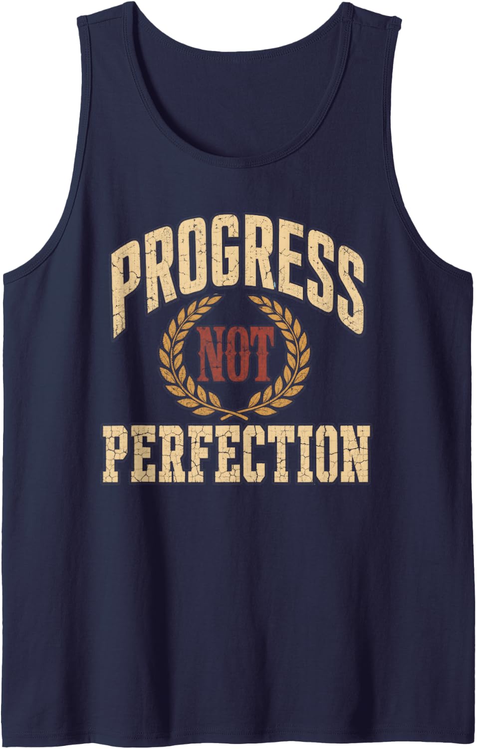 Progress Not Perfection Sped Paraprofessional Sleeveless Tank Top - Navy Blue