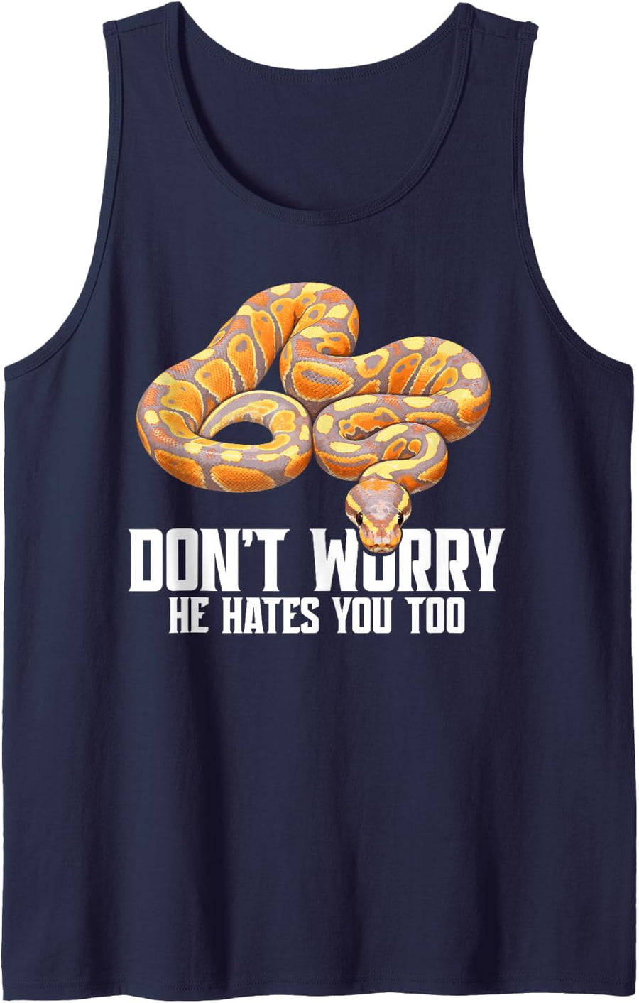 Banana Ball Python Food Enclose No Worry Banana Ball Python Sleeveless Tank Top - Navy Blue
