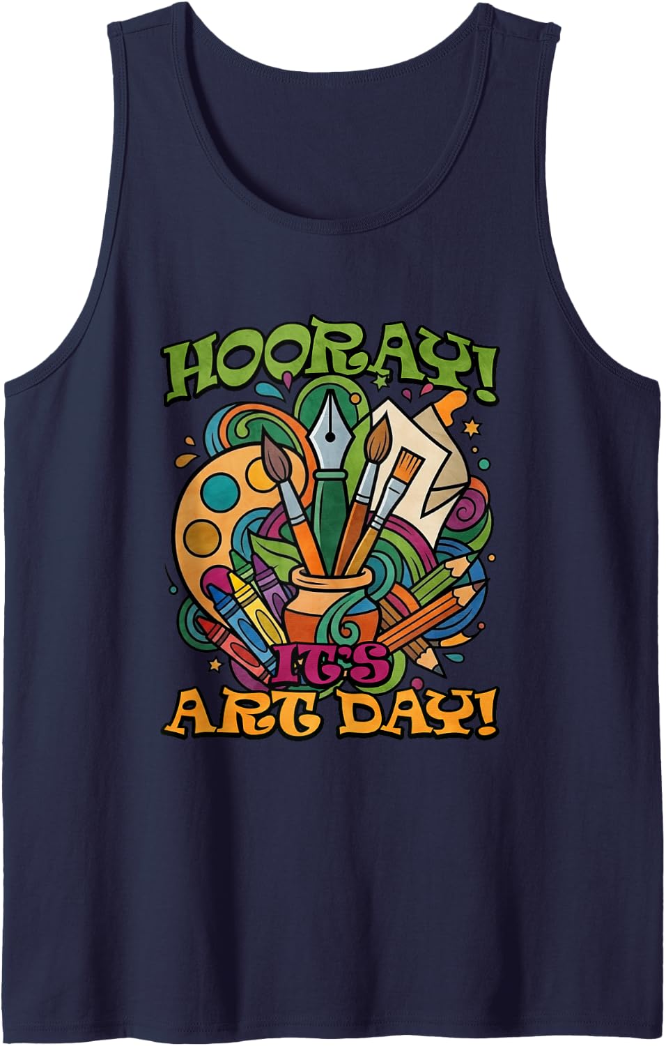 Art Painting Art Lesson Draw Artist Tank Top - Navy Blue