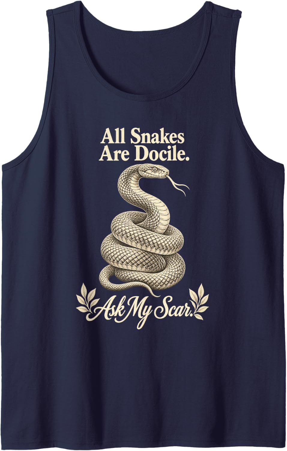 Snake Keeper Reptile Owner Ball Python Herpetology Lover Sleeveless Tank Top - Navy Blue