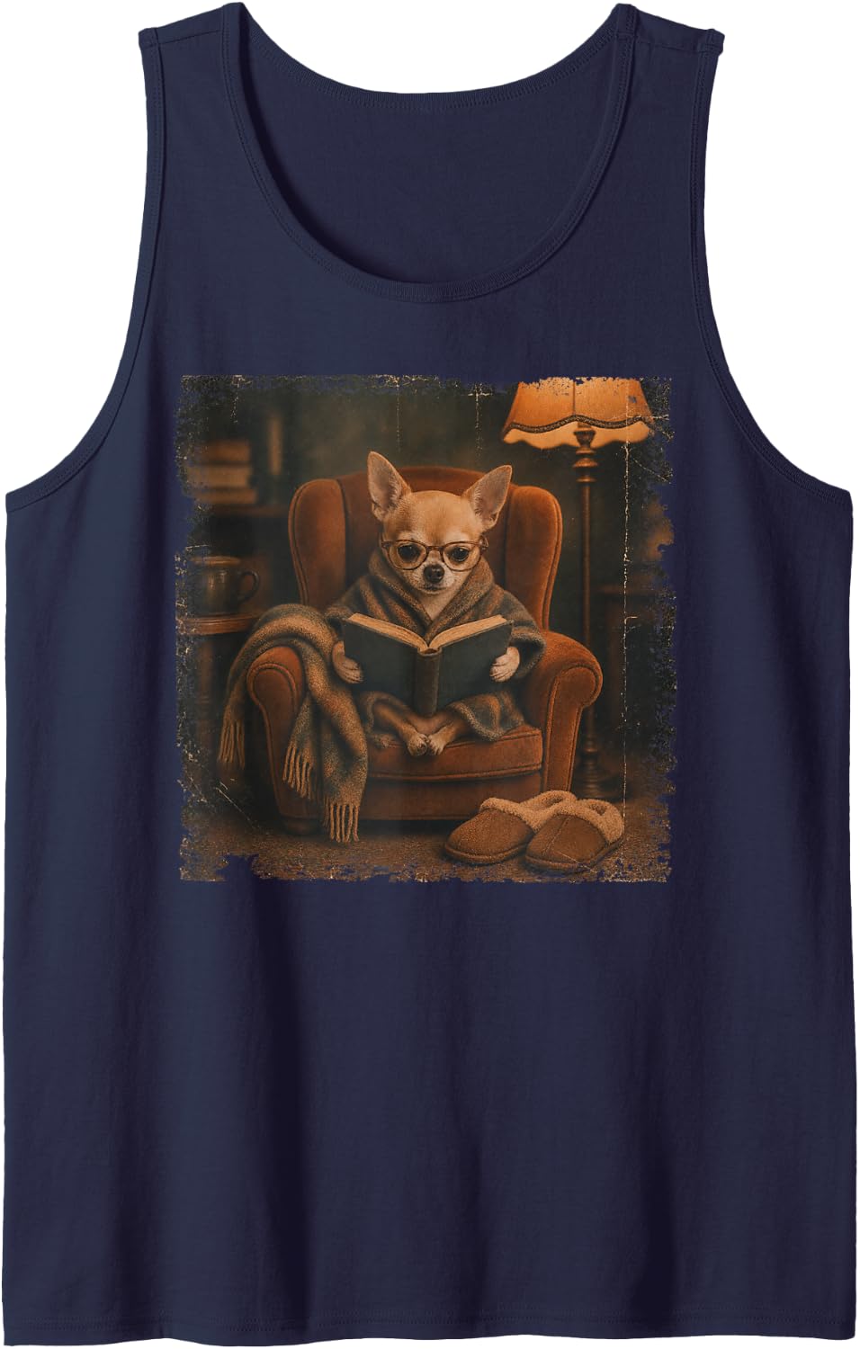 Lover Sleeveless Tank Top - Navy Blue
