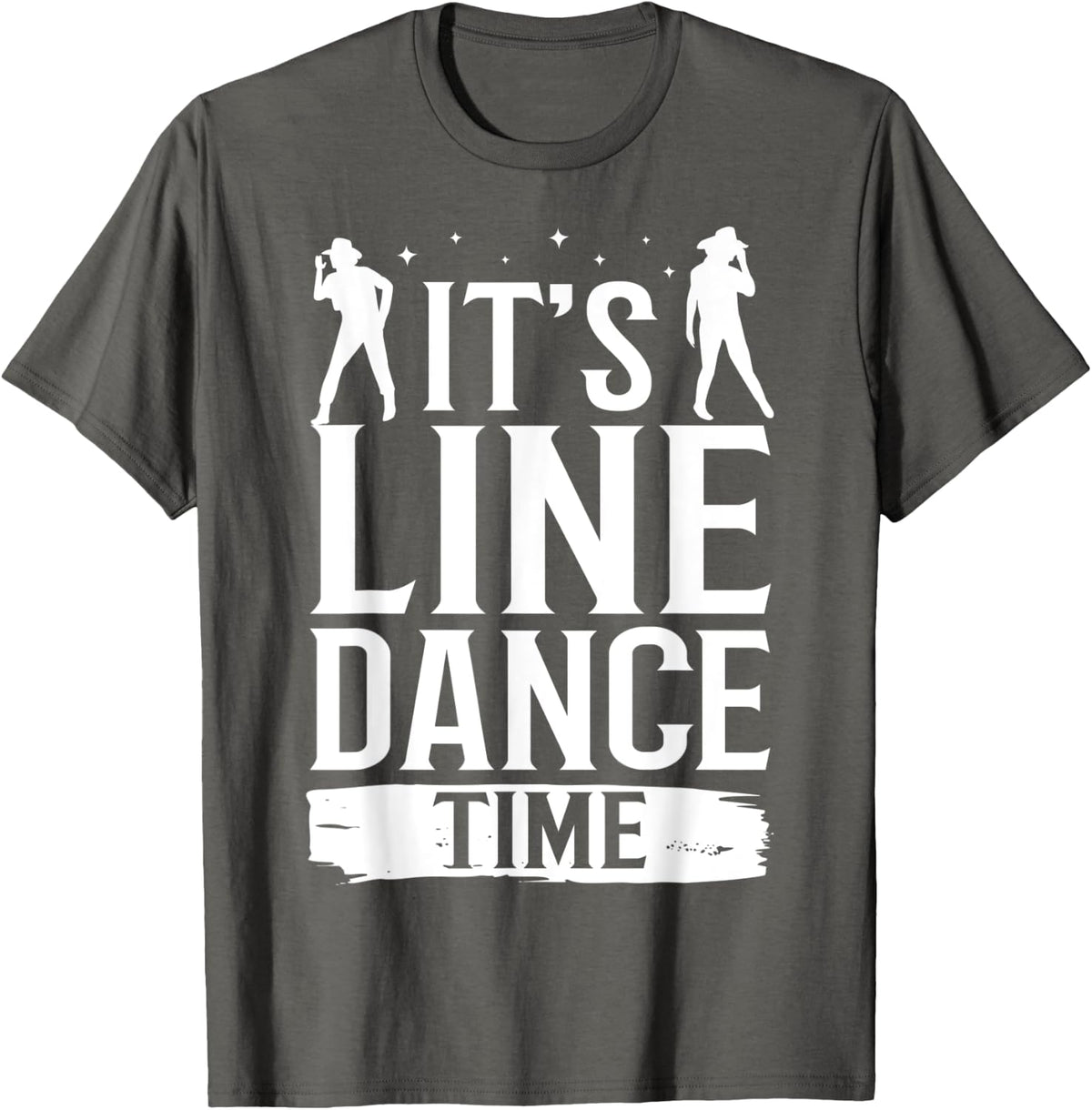 Line Dancing Clothes Country Dance Costume Line Dancer T-Shirt - Asphalt Grey