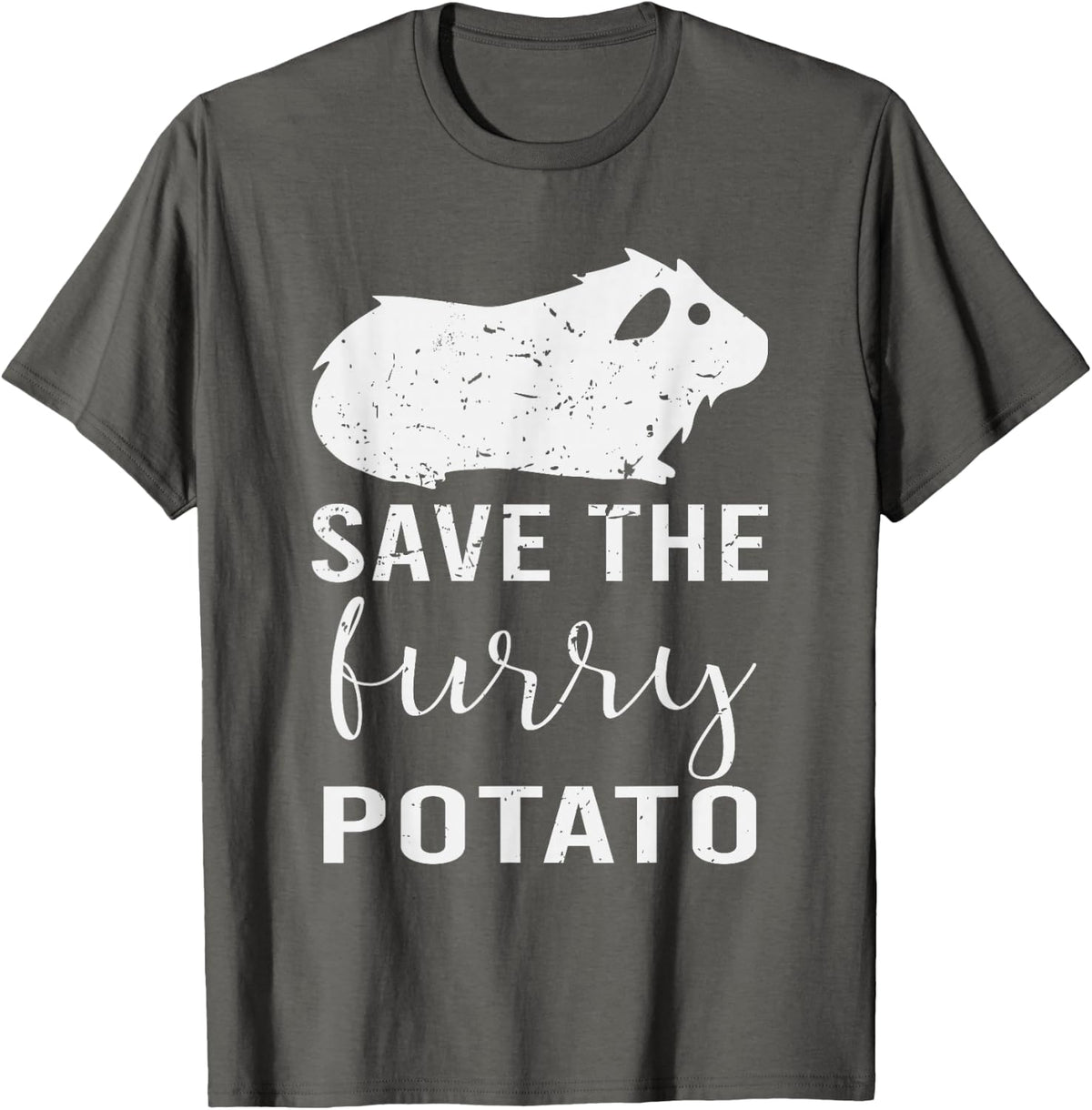 Mountain Guinea Pig Save The Furry Potato Gift T-Shirt - Asphalt Grey