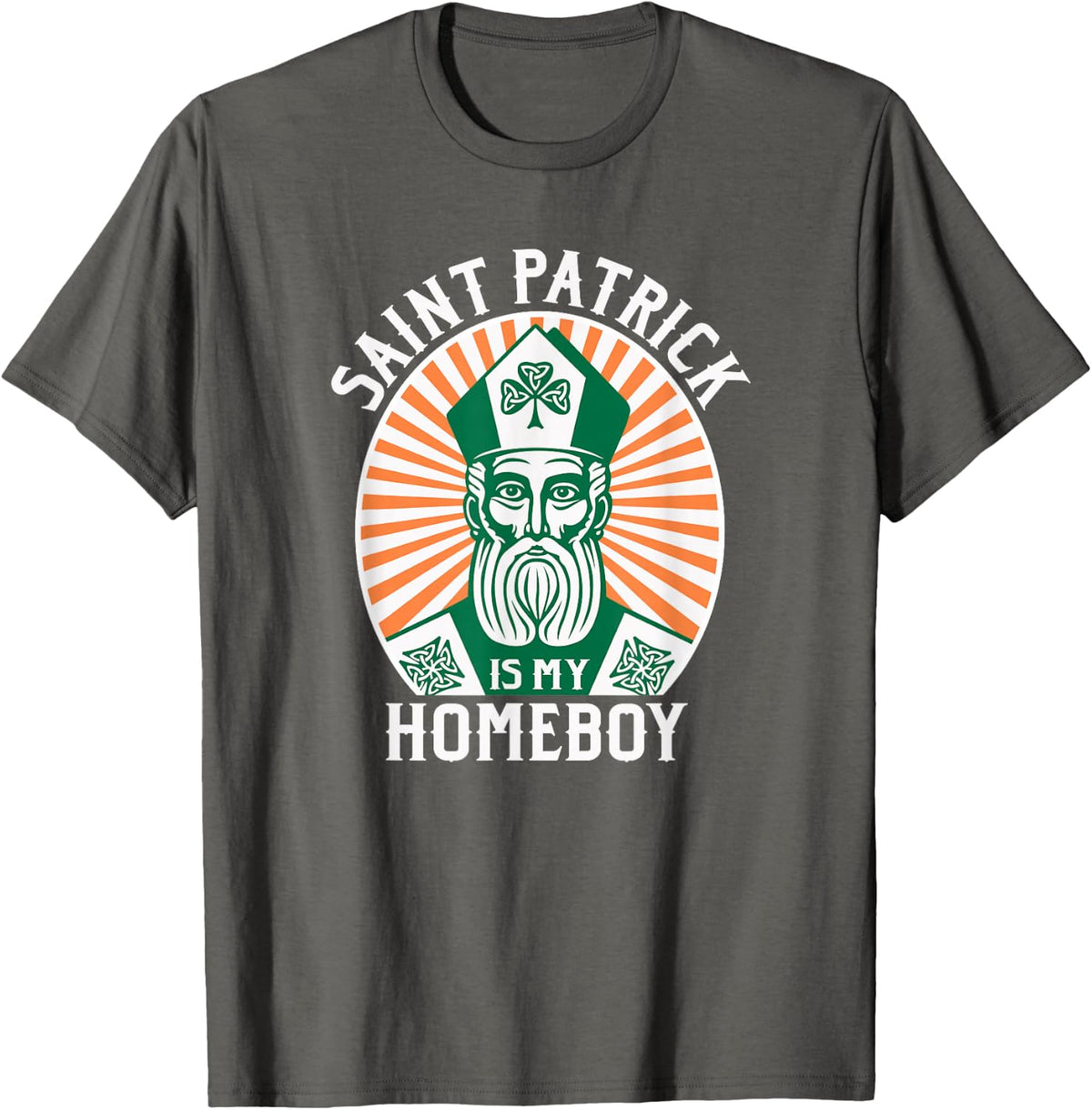 St. Patrick's Day Saint Patrick is My Homeboy T-Shirt - Asphalt Grey
