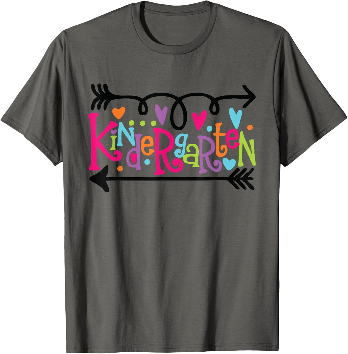 Hello Kindergarten Shirt Back to School Teacher Student Gift T-Shirt - Asphalt Grey