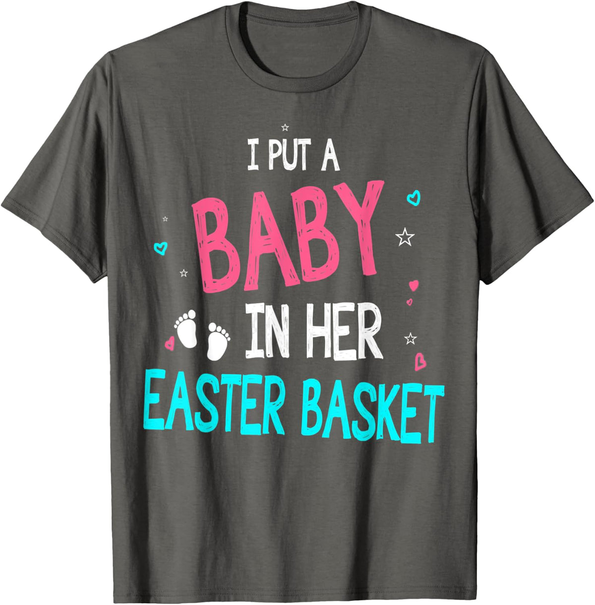 Funny Pregnancy Announcement Dad Easter Baby Announcement T-Shirt - Asphalt Grey