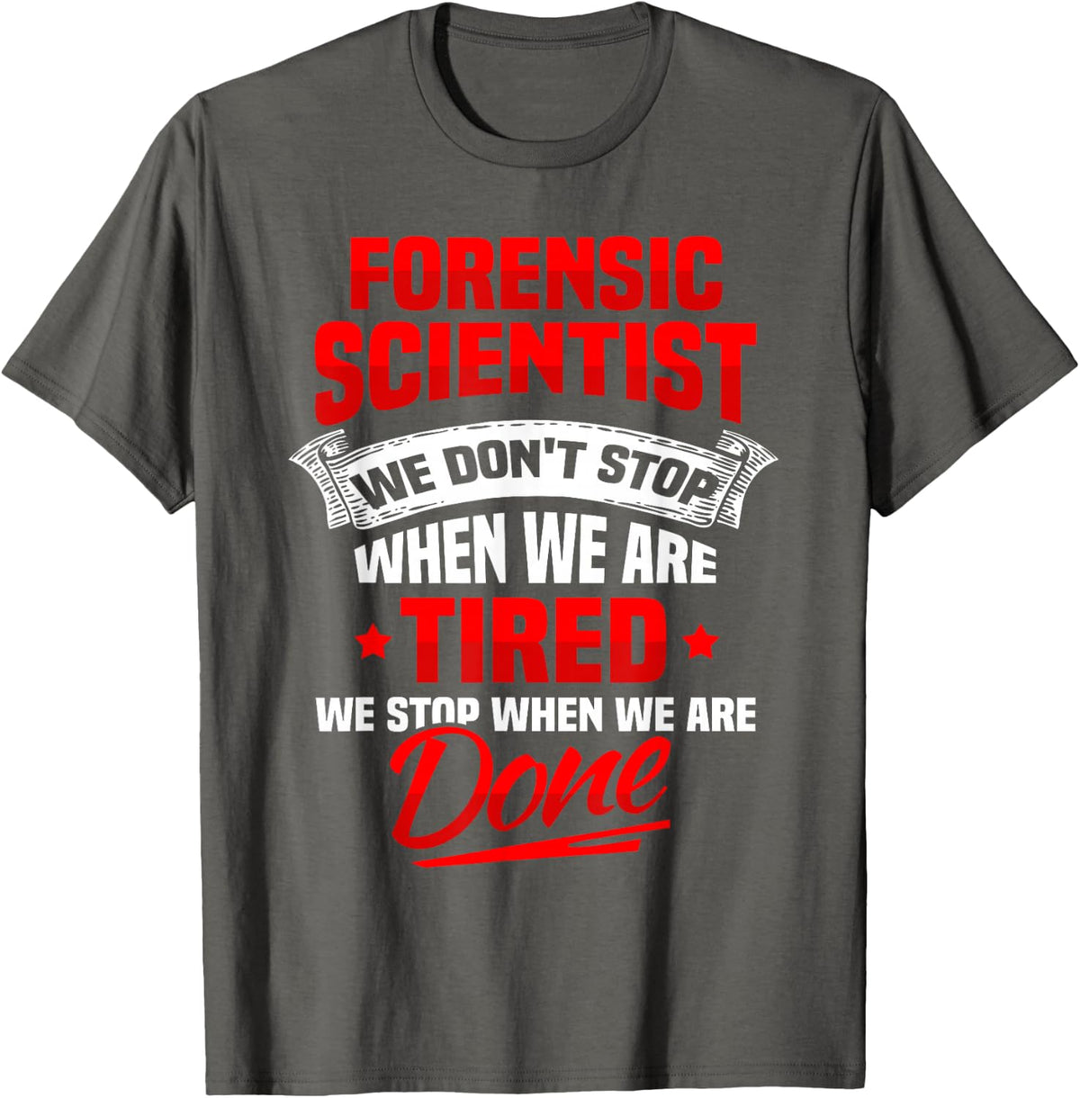 Kriminaltechnik Ermittler Forensics Criminology & Forensics T-Shirt - Asphalt Grey