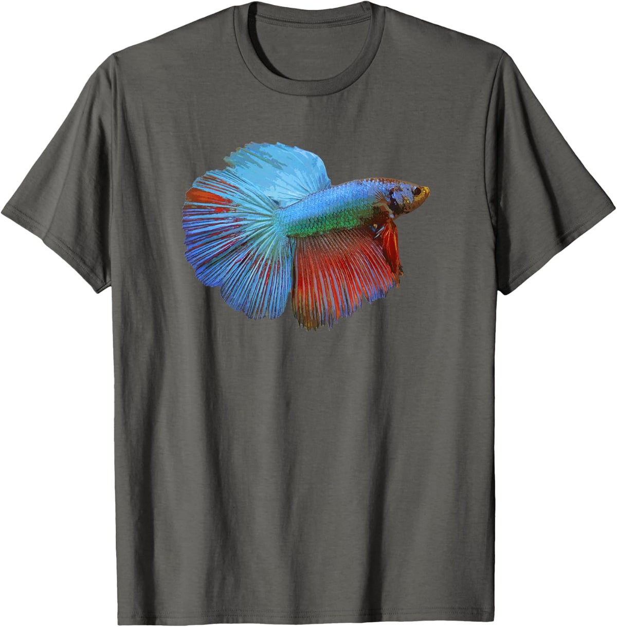 Betta Fish - Fighting Fish Graphic T-Shirt - Asphalt Grey