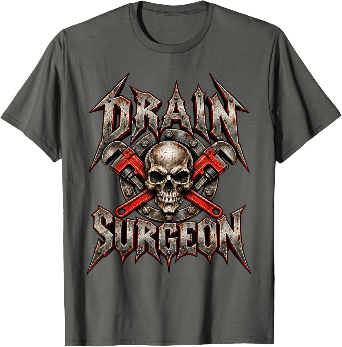 Funny Pipefitter T-Shirt - Asphalt Grey