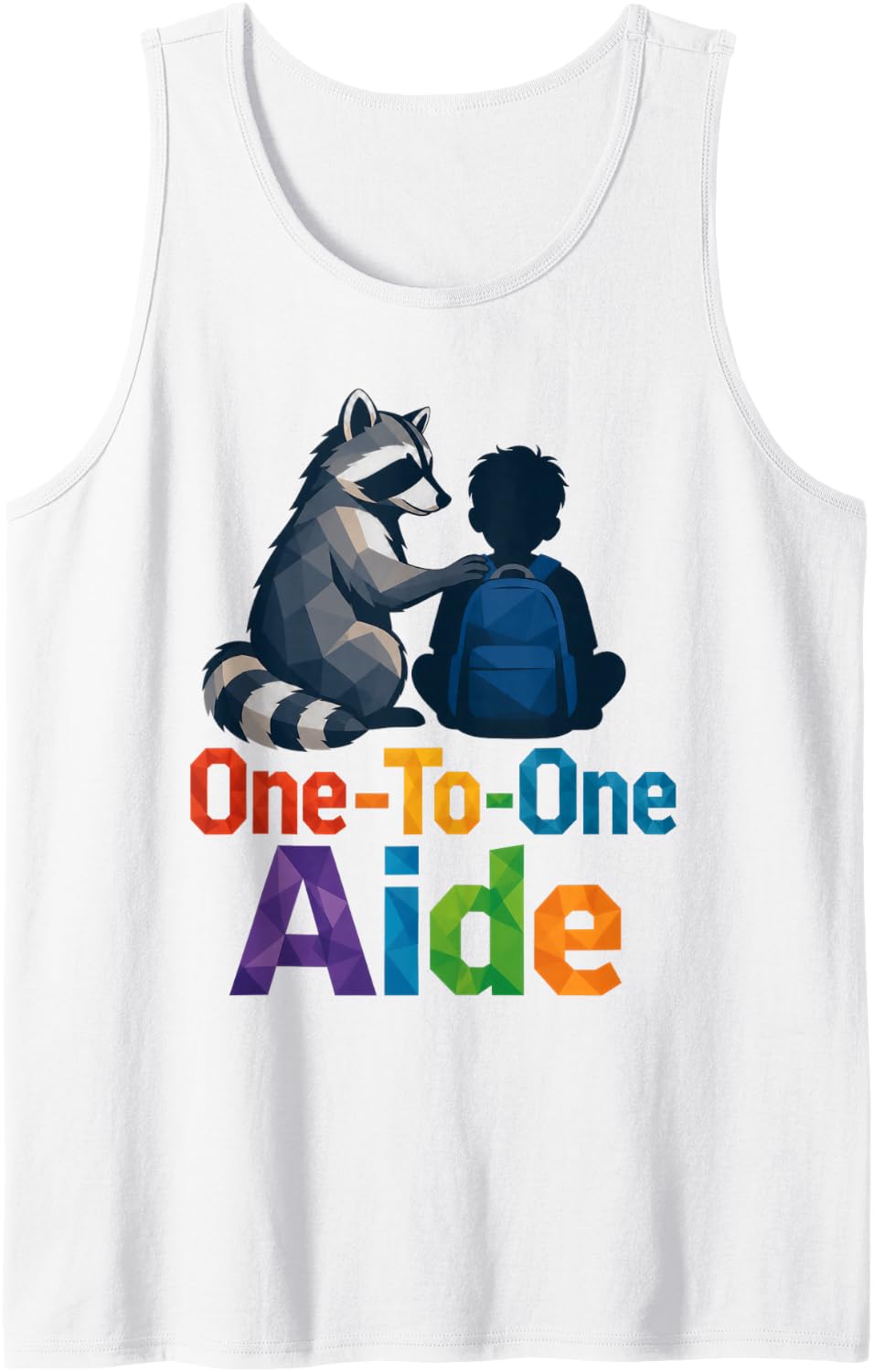 One-to-One Aide Paraprofessional Sleeveless Tank Top - White