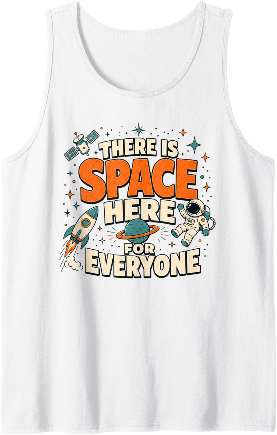 SPED Teacher There is Space Here for Everyone Sleeveless Tank Top - White