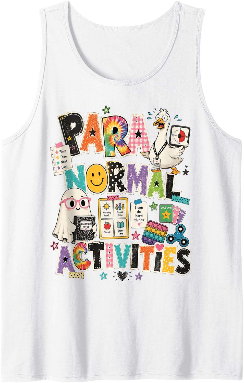 para Normal Activities SPED Teachers Paraprofessional Tank Top - White