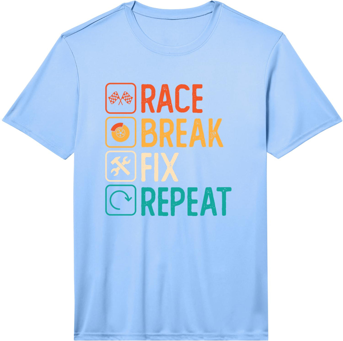 RC Car Model Remote Control RC Racing Radio Controlled Car Performance T-Shirt - Light Blue