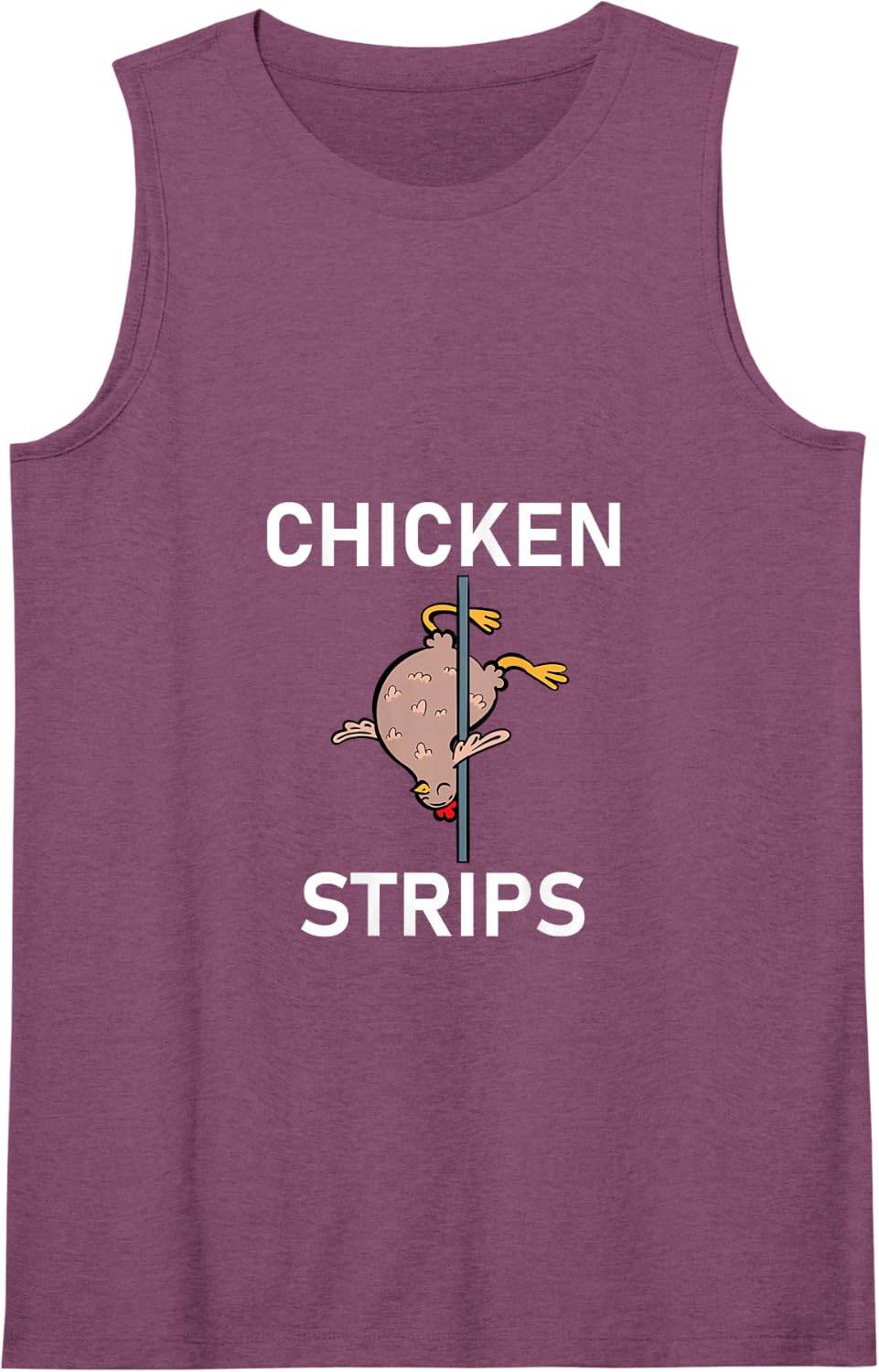 Chicken Strips Pun, Funny, Jokes, Sarcastic, Life Quotes Tank Top - Purple