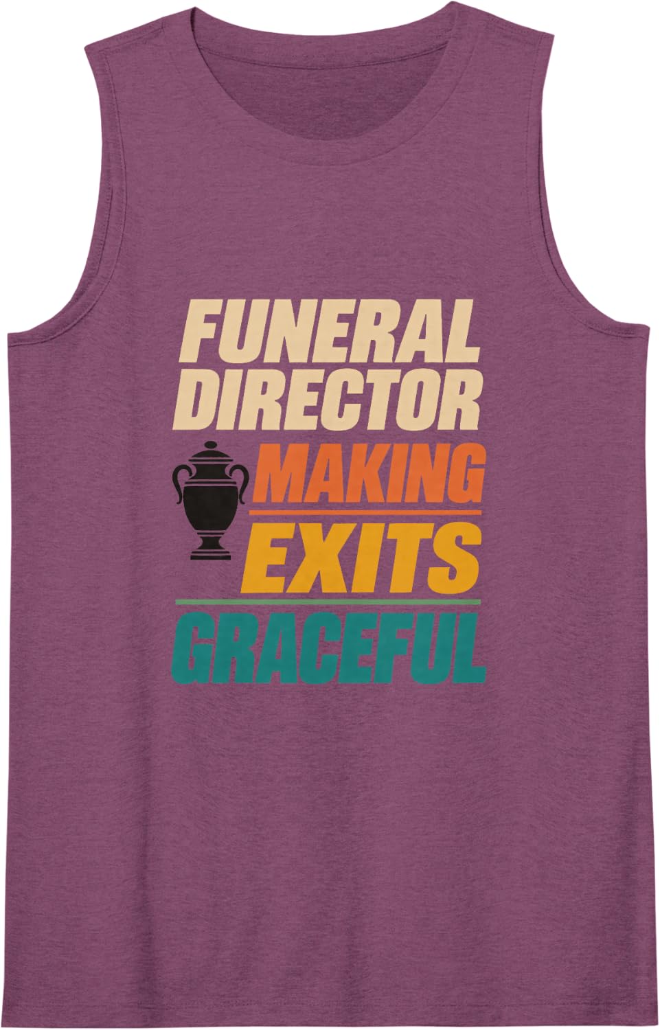 Funeral Director Making Exits Graceful Funeral Professional Sleeveless Tank Top - Purple
