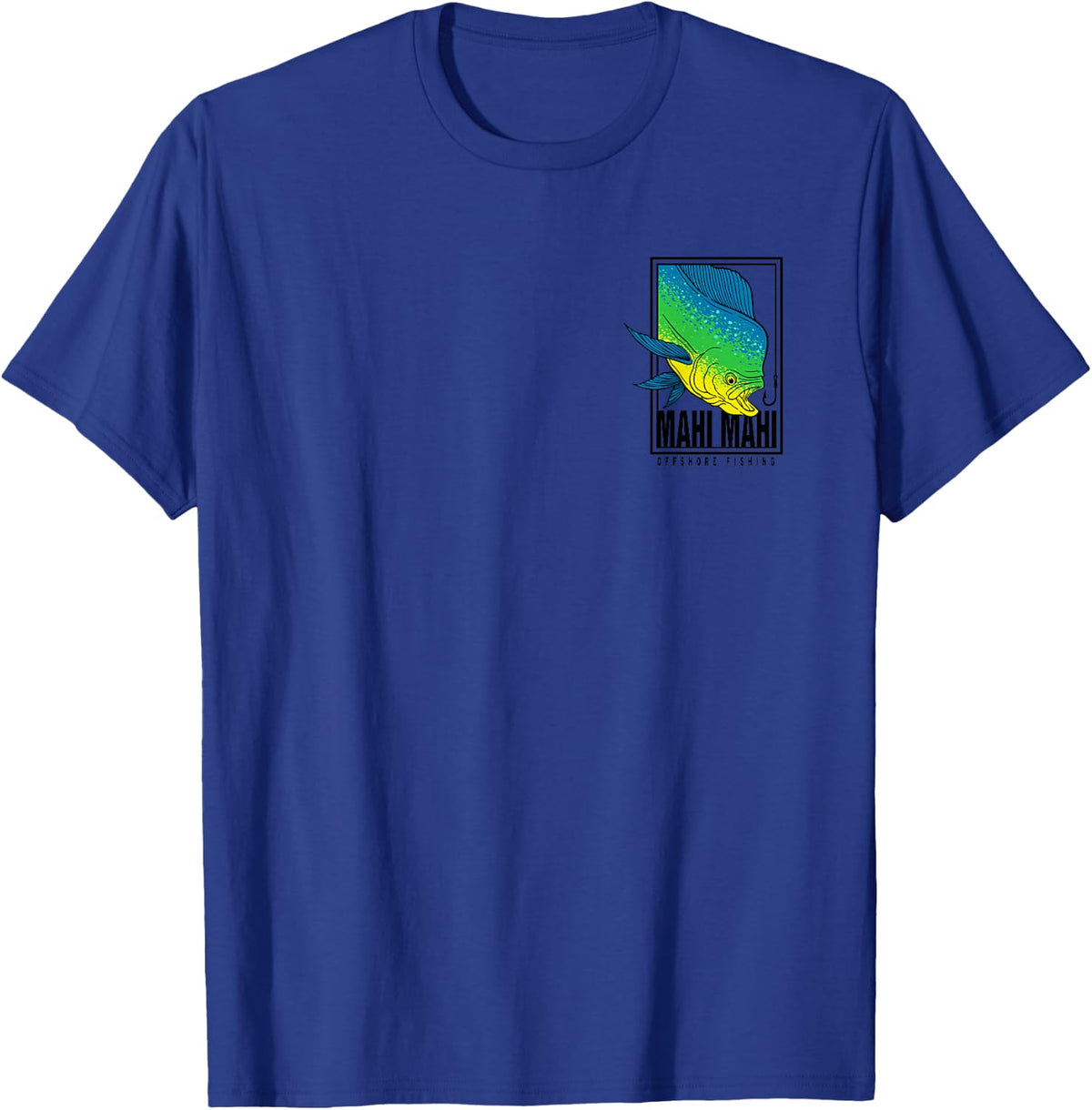 Mens Mahi Mahi Deep Sea Fishing T-Shirt - Royal Blue
