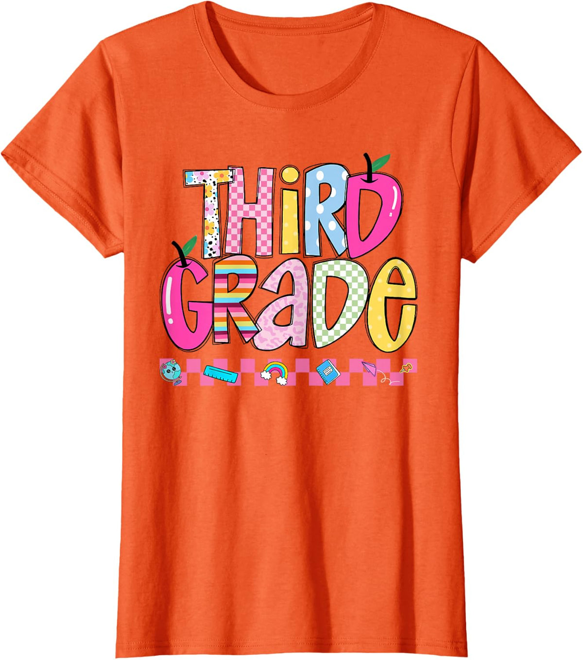 Third Grade First Day Of School 3rd Grade Teacher Kid T-Shirt - Orange