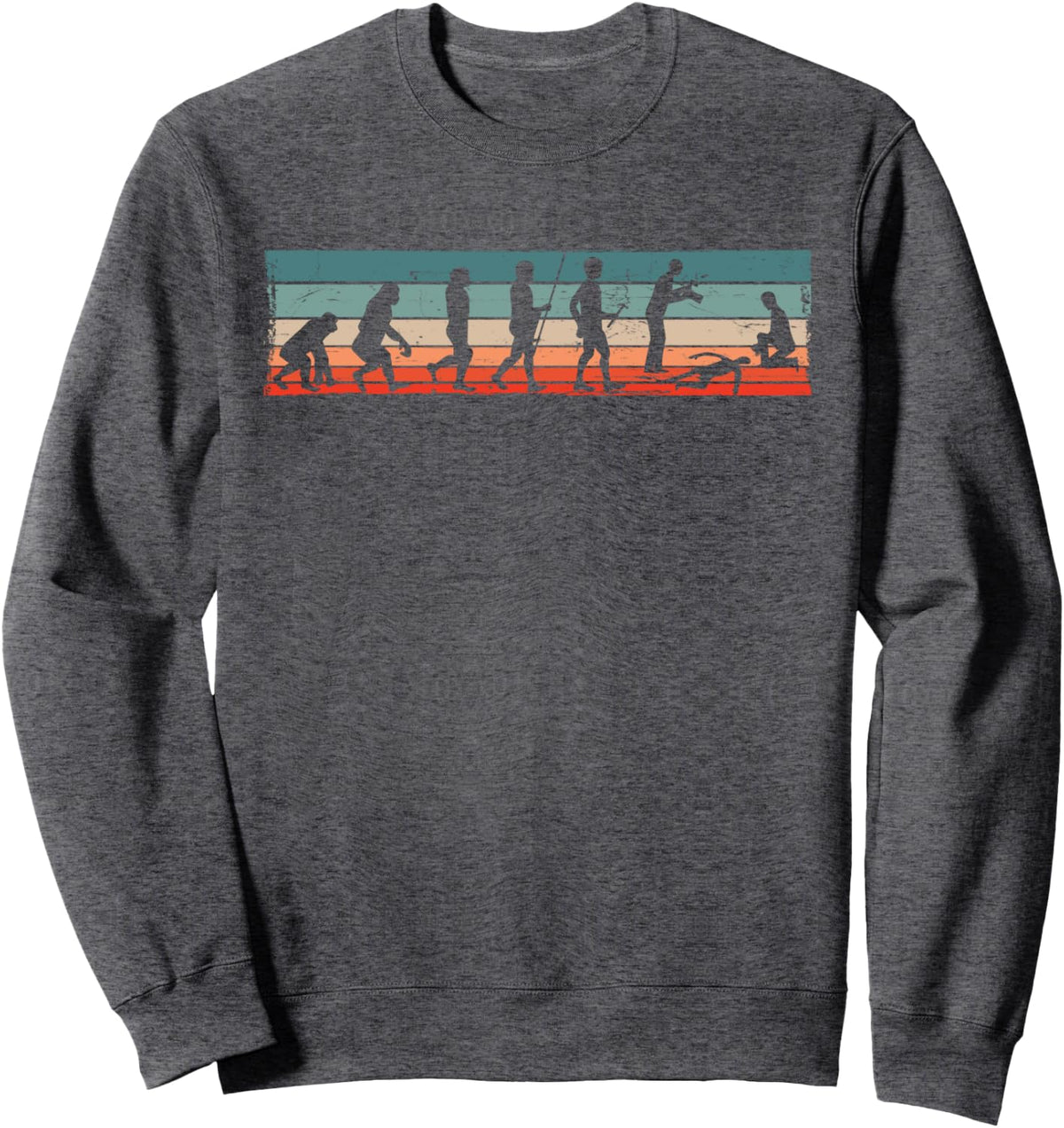 Forensics Criminalistics Criminology Evolution Sweatshirt - Adult Unisex Dark Heather Grey