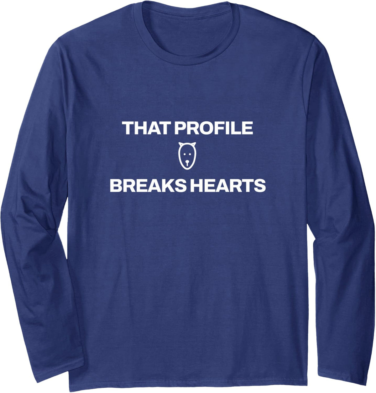 Bull Terrier Dog Mom Dog Dad Mini Bull Terrier Dog Lover Long Sleeve T-Shirt - Adult Unisex Navy Blue
