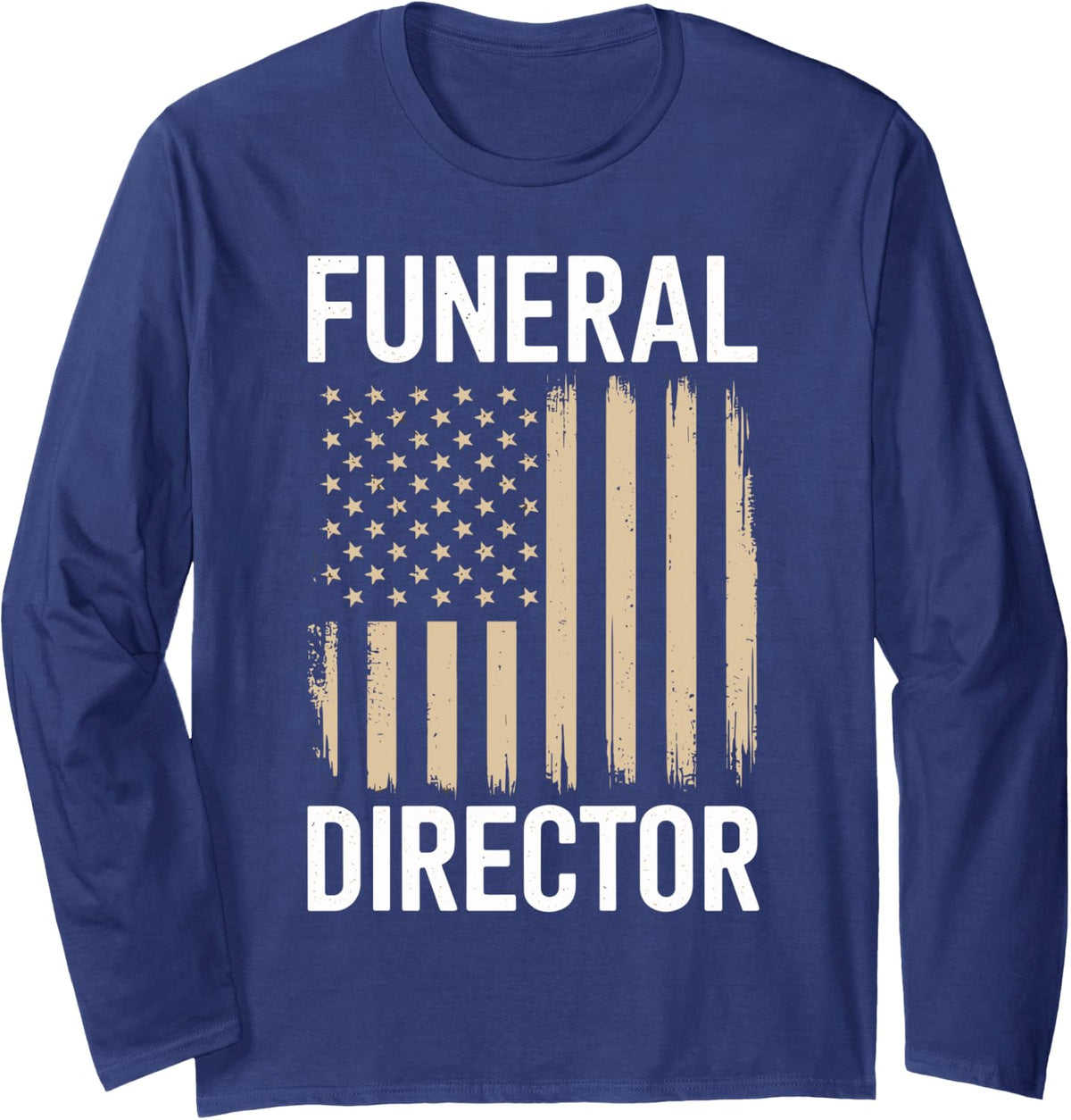 Vintage Long Sleeve T-Shirt - Adult Unisex Navy Blue