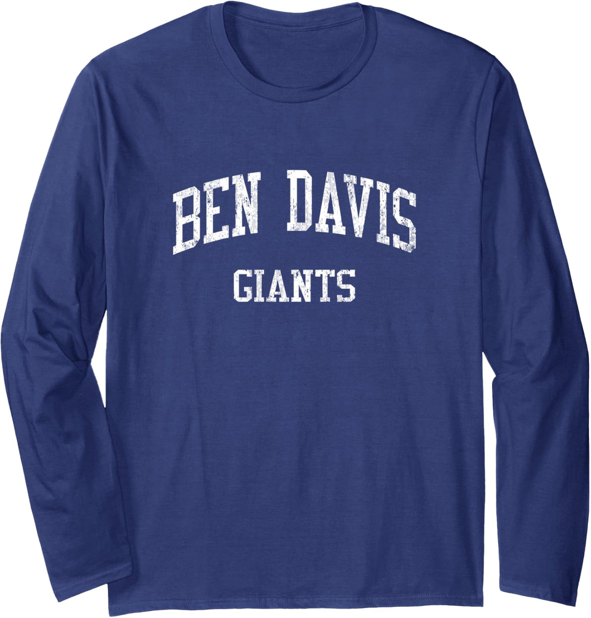 Ben Davis High School HS Indianapolis in Vintage Sports Long Sleeve T-Shirt - Adult Unisex Navy Blue