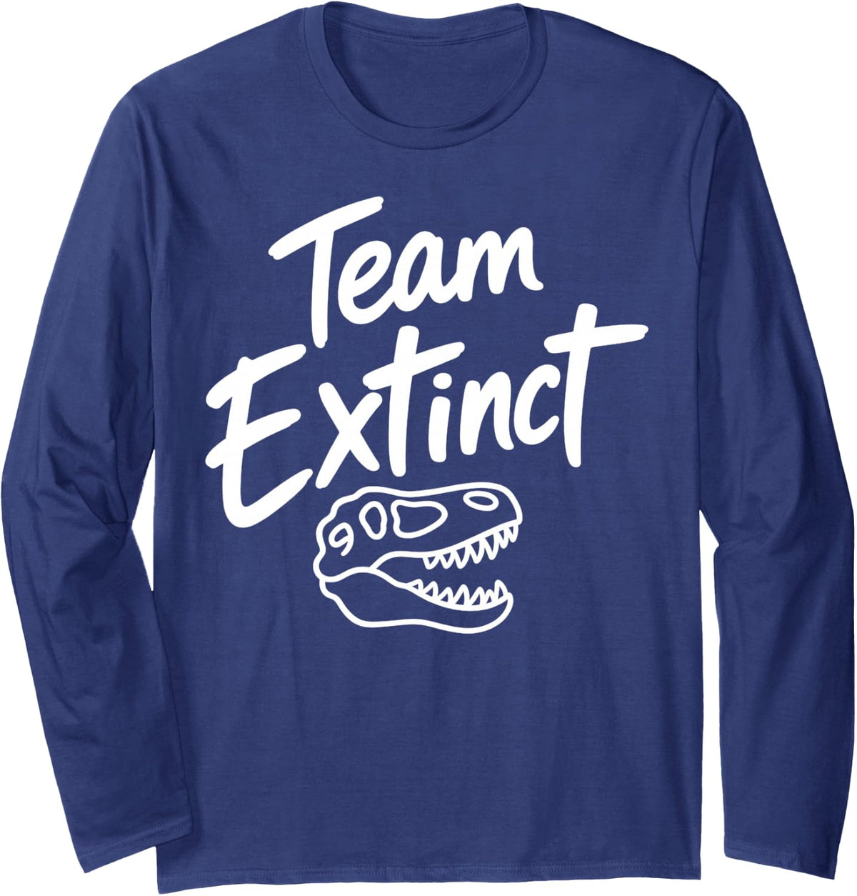 Paleontology Team Dinosaur Paleontologist Long Sleeve T-Shirt - Adult Unisex Navy Blue