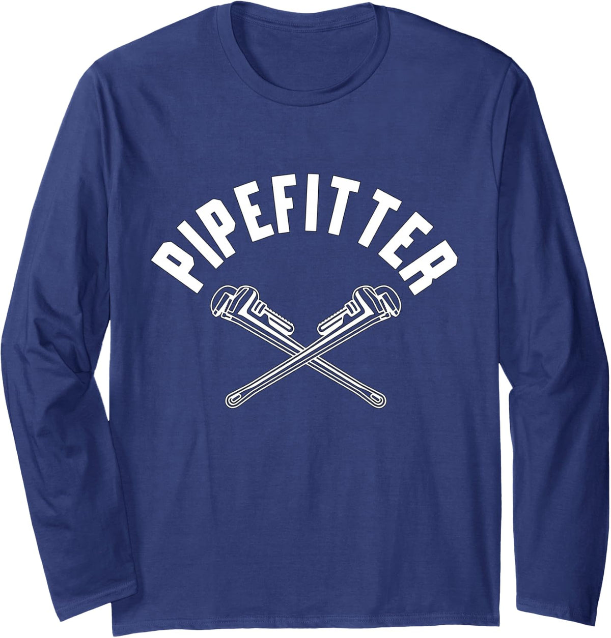 Pipefitter Long Sleeve T-Shirt - Adult Unisex Navy Blue