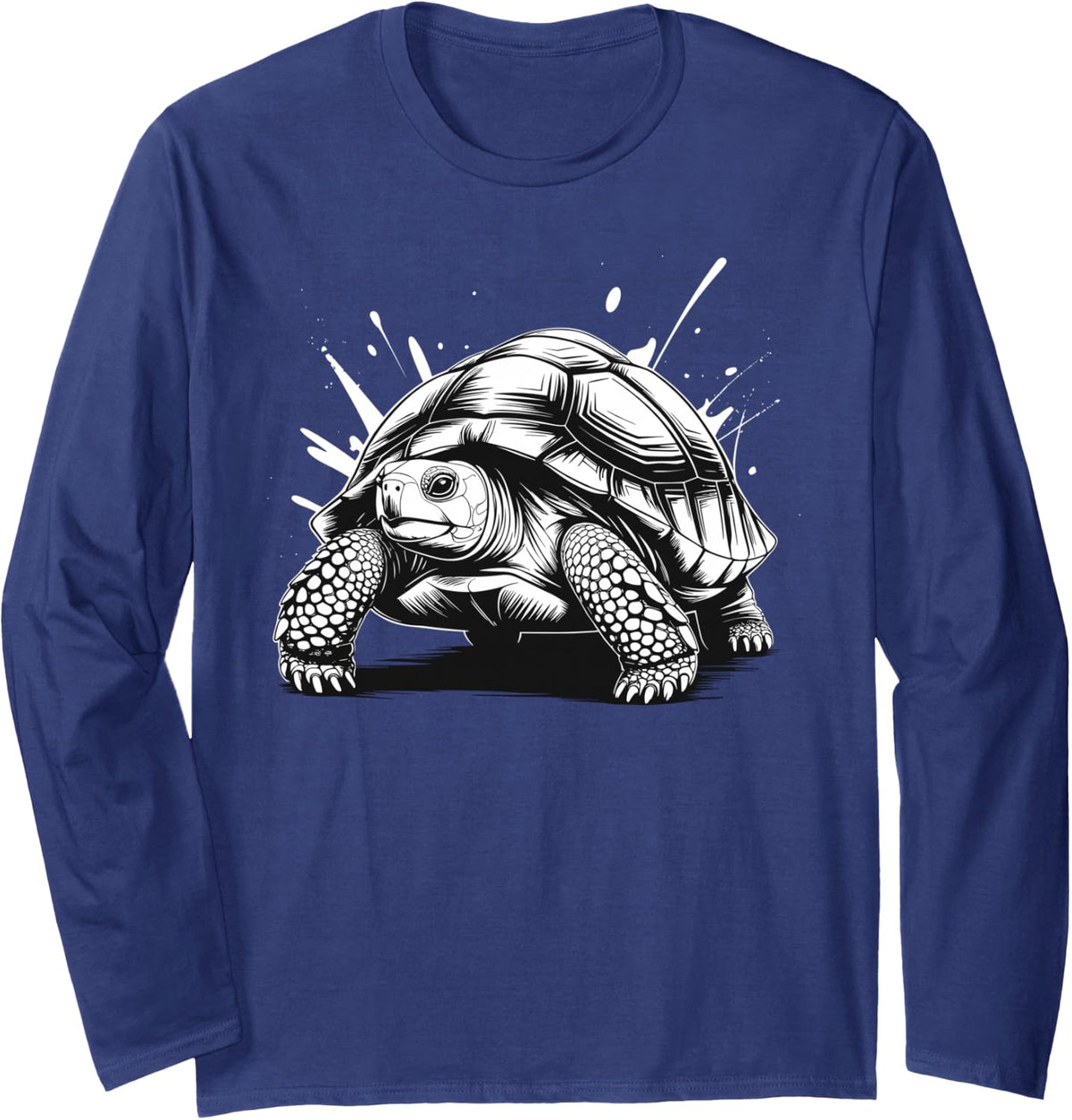Tortoise Design for Men Women Kids Tortoise Outfit Long Sleeve T-Shirt - Adult Unisex Navy Blue